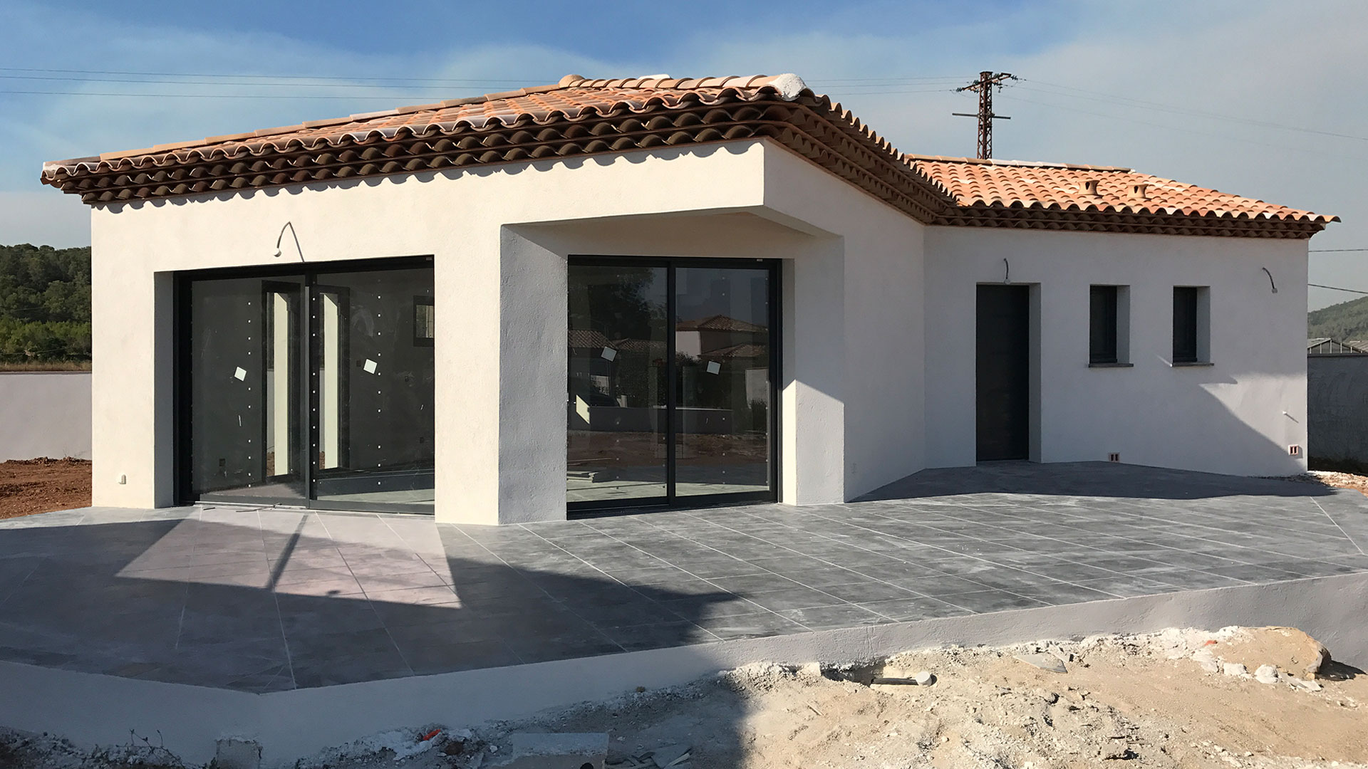 Maison en fin de chantier